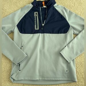 Peter Millar Two-Tone Quarter-Zip Pullover, Small